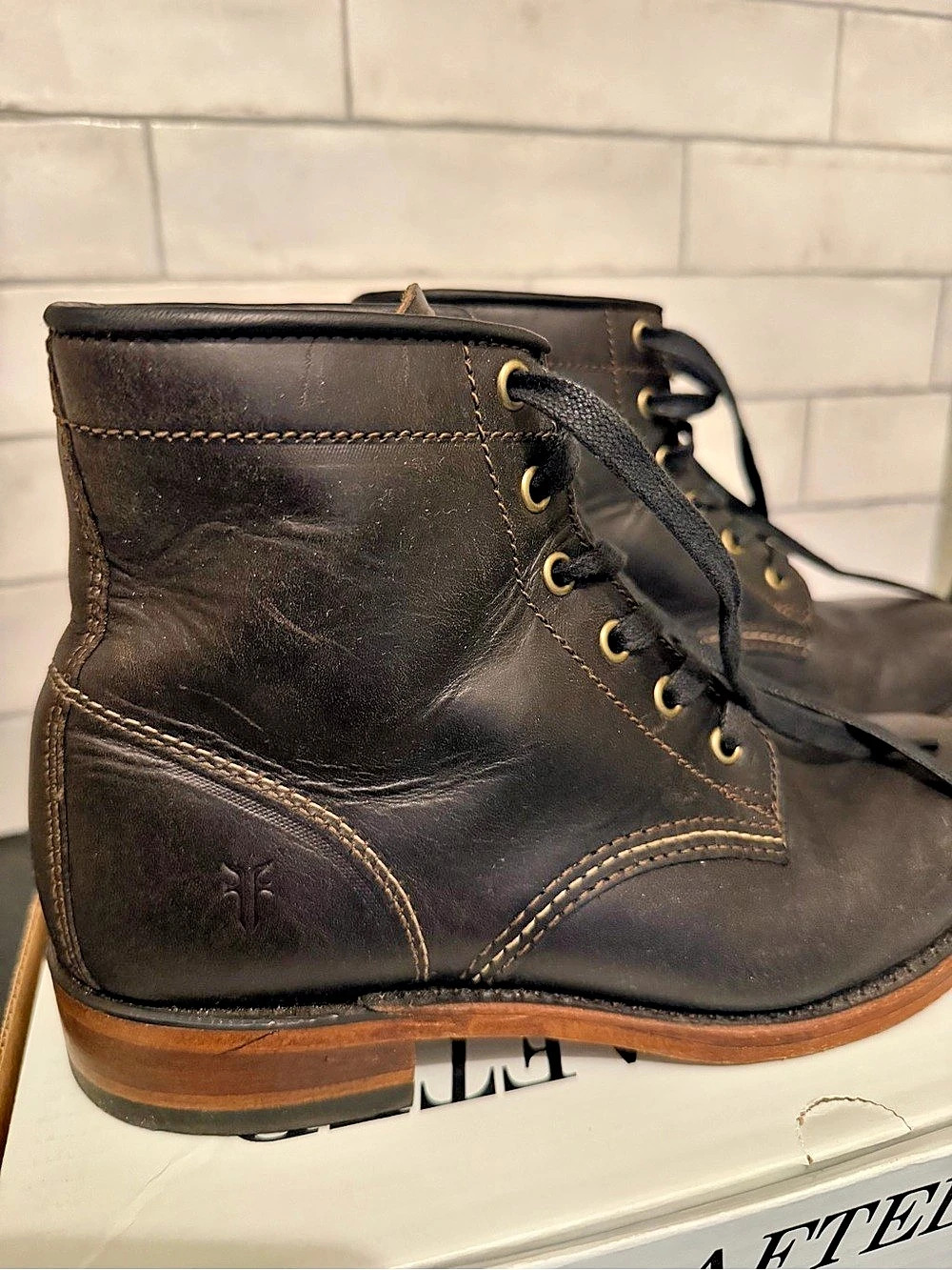 Frye Arkansas Midlace Leather Lace-Up Boots